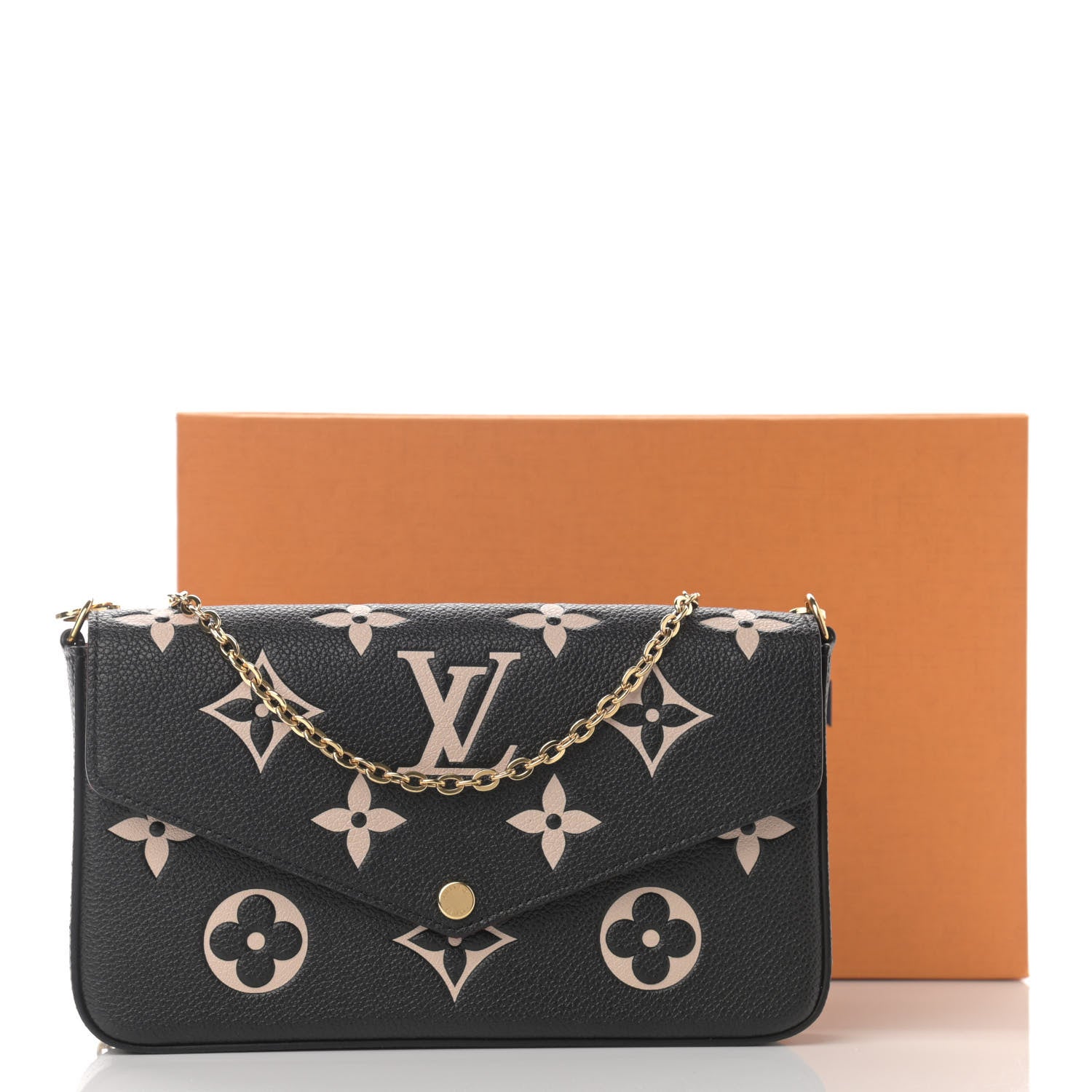 Louis Vuitton Empreinte Monogram Giant Felicie Pochette Black Beige 13 of 13