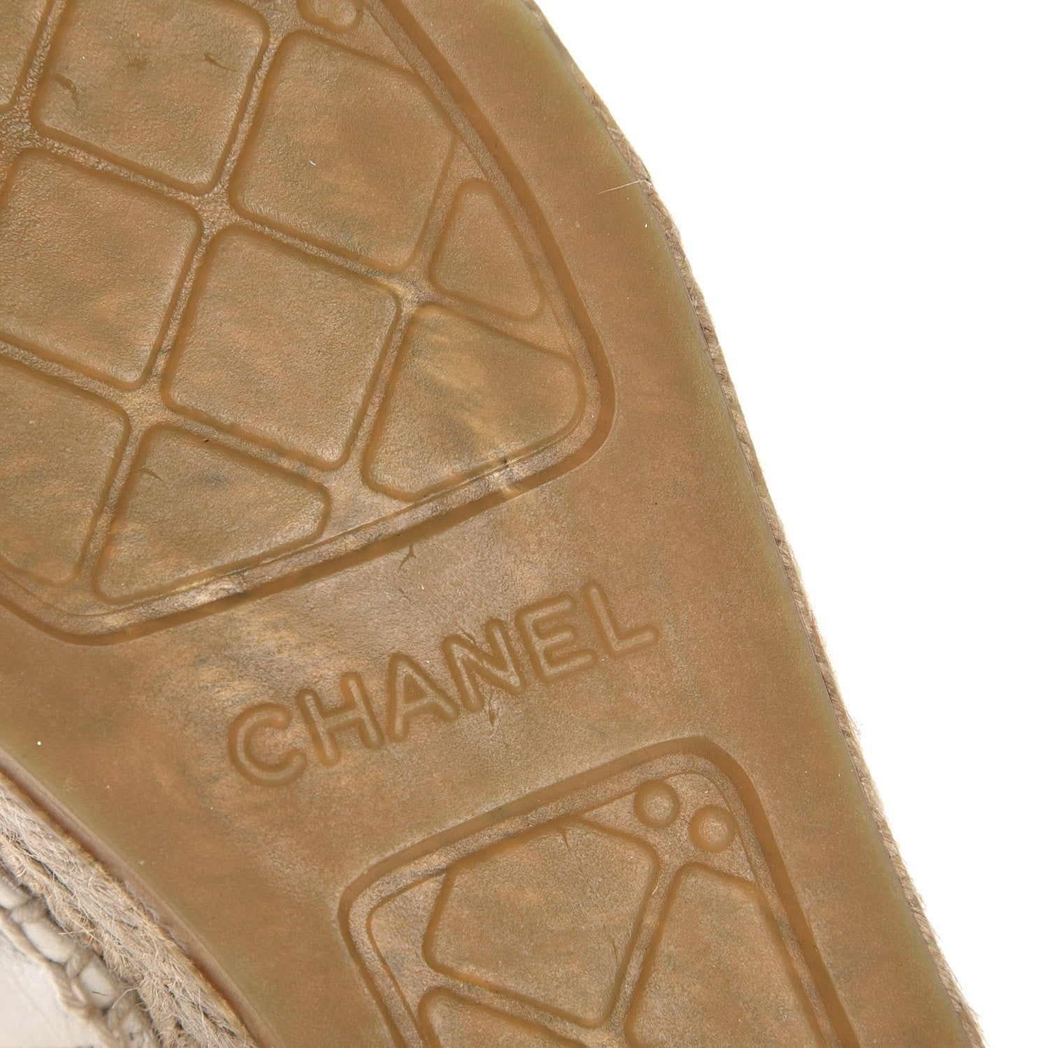Chanel Calfskin Grosgrain CC Espadrilles 39 Ivory Black 6 of 10