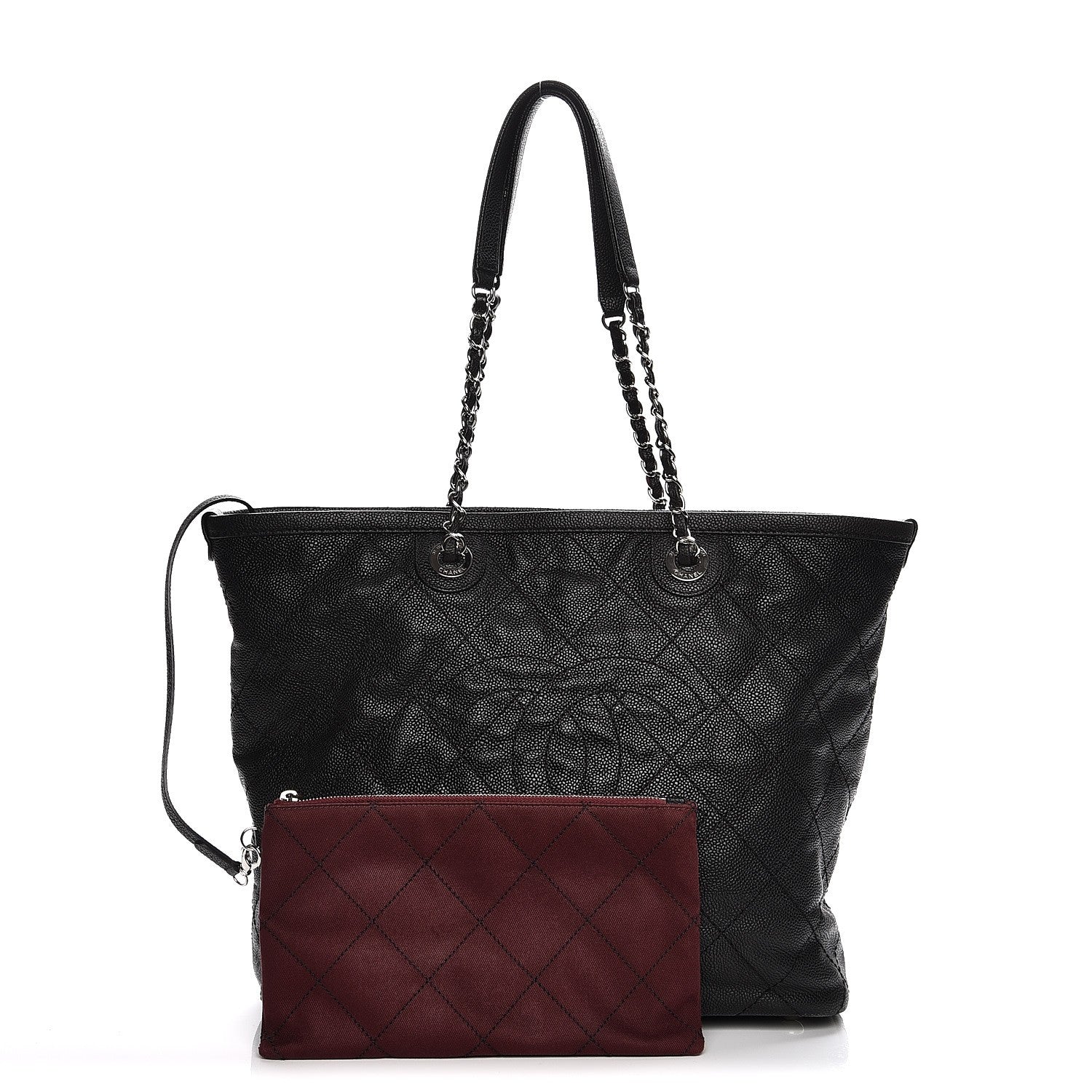 Chanel Grained Calfskin Quilted Large Daily Tote Black 3 of 8