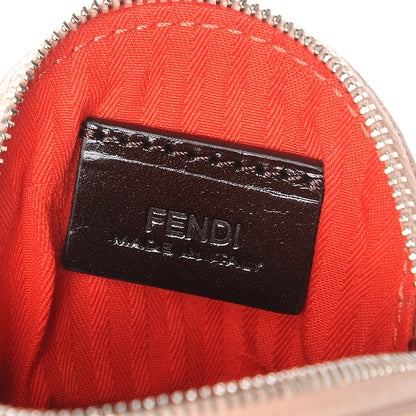 Fendi Saffiano Monster Eye Coin Purse Key Case Rosa Plaster 6 of 7