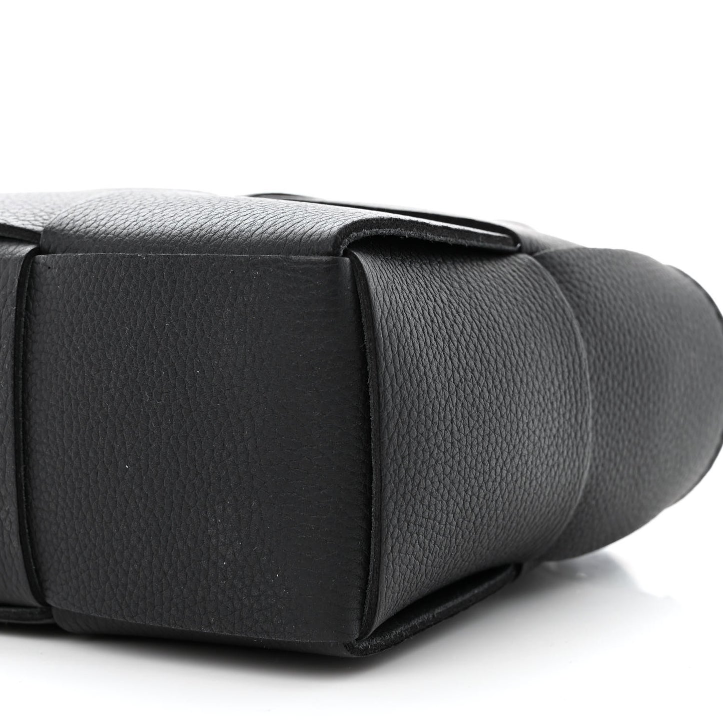 Grained Calfskin Intrecciato Candy Arco Tote Black