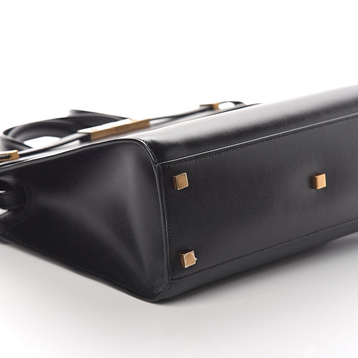 Calfskin Small Manhattan Shopper Tote Black