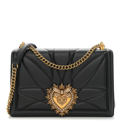 Dolce & Gabbana Calfskin Large Devotion Crossbody Bag Black 1 of 10