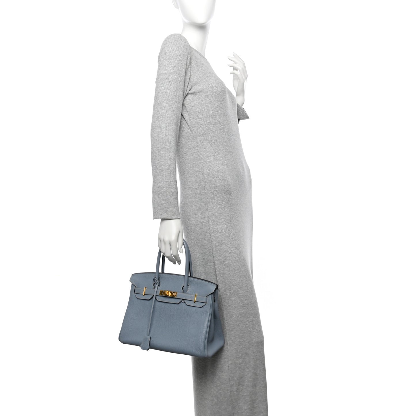 Togo Birkin 30 Bleu Lin