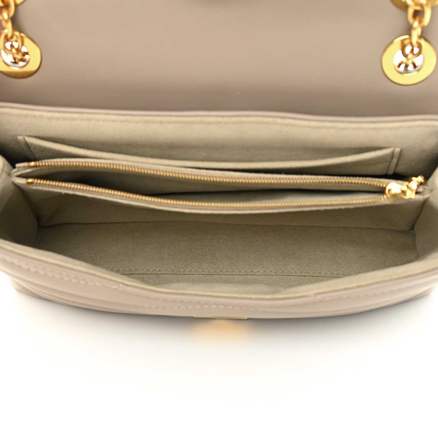 Louis Vuitton Calfskin LV New Wave Chain Bag Taupe 5 of 12