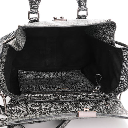3.1 Phillip Lim 3.1 Textured Calfskin Medium Pashli Satchel Black Cream 5 of 9