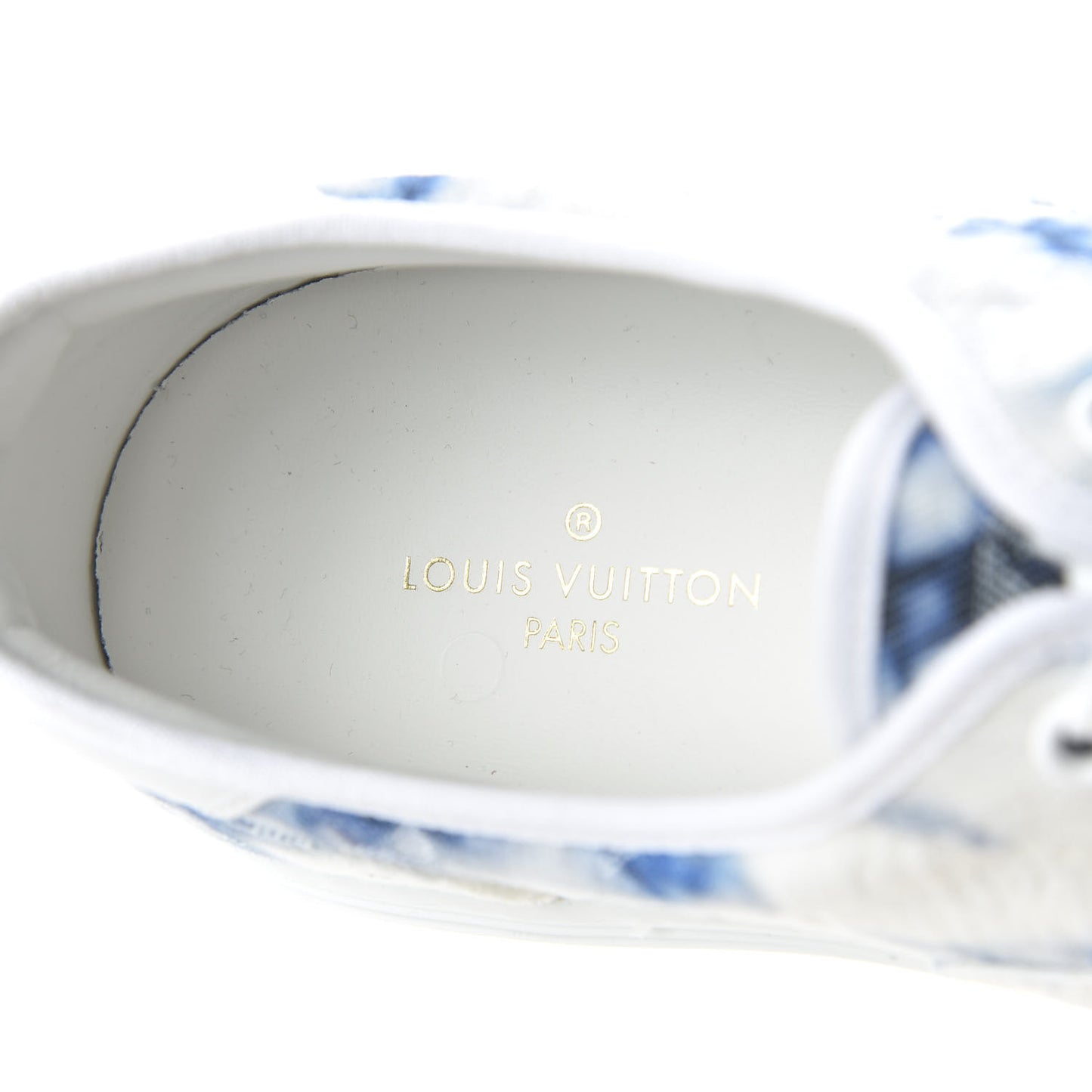 Denim Monogram Mens Trocadero Tie Dye Sneakers 7 Marine
