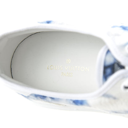 Louis Vuitton Denim Monogram Mens Trocadero Tie Dye Sneakers 7 Marine 7 of 8