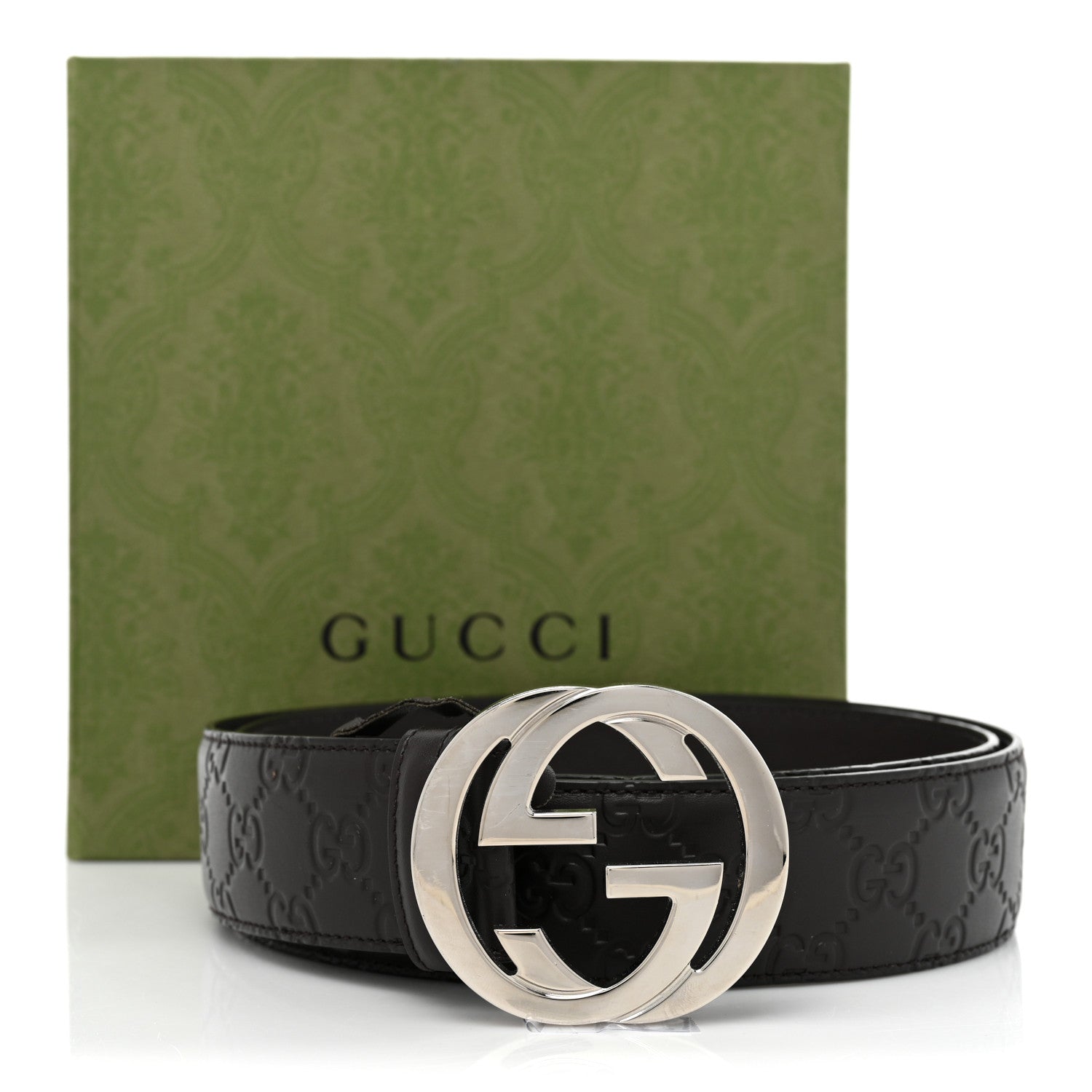 Gucci Guccissima Signature Interlocking G 40mm Belt 100 40 Black 5 of 5