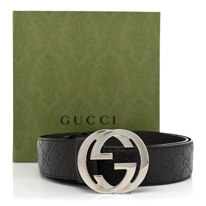 Gucci Guccissima Signature Interlocking G 40mm Belt 100 40 Black 5 of 5