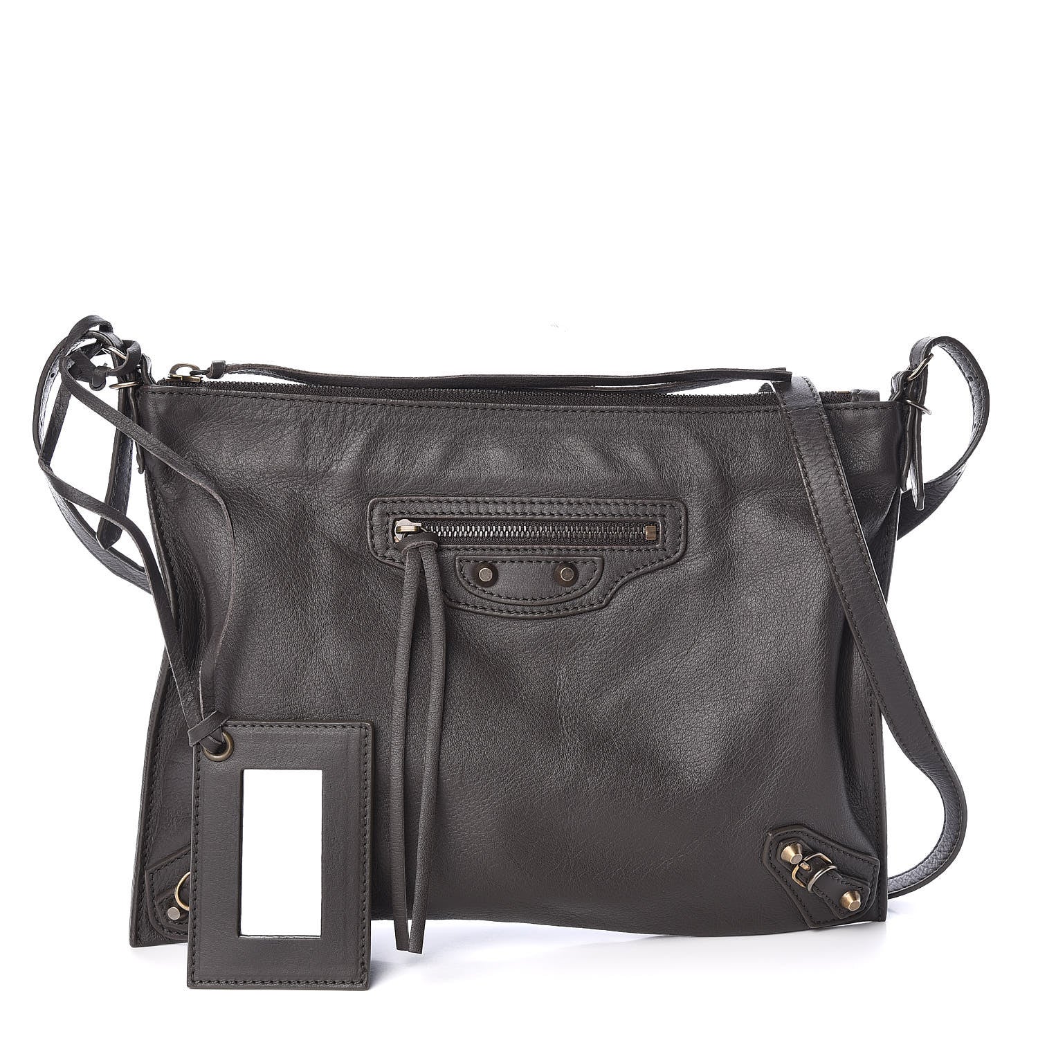 Balenciaga Calfskin Papier Neo Crossbody Grey 1 of 9