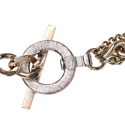 Chanel Crystal Chain CC Multi Strand Necklace Gold 6 of 6