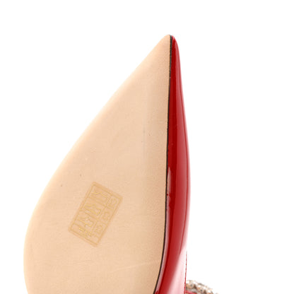 Jimmy Choo Patent Crystal Bing 100 Pumps 38 Red 11 of 12