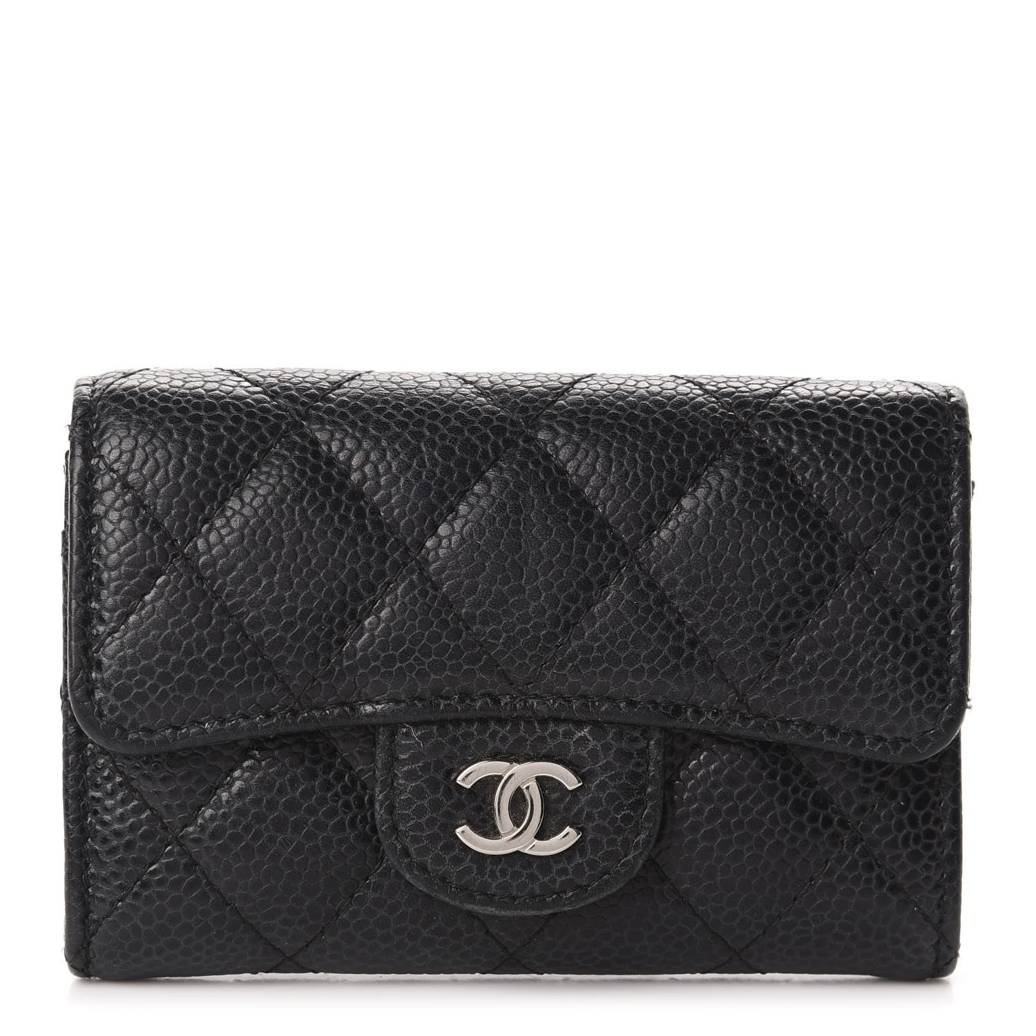 Chanel Caviar Quilted Flap Card Holder Black 1 of 8