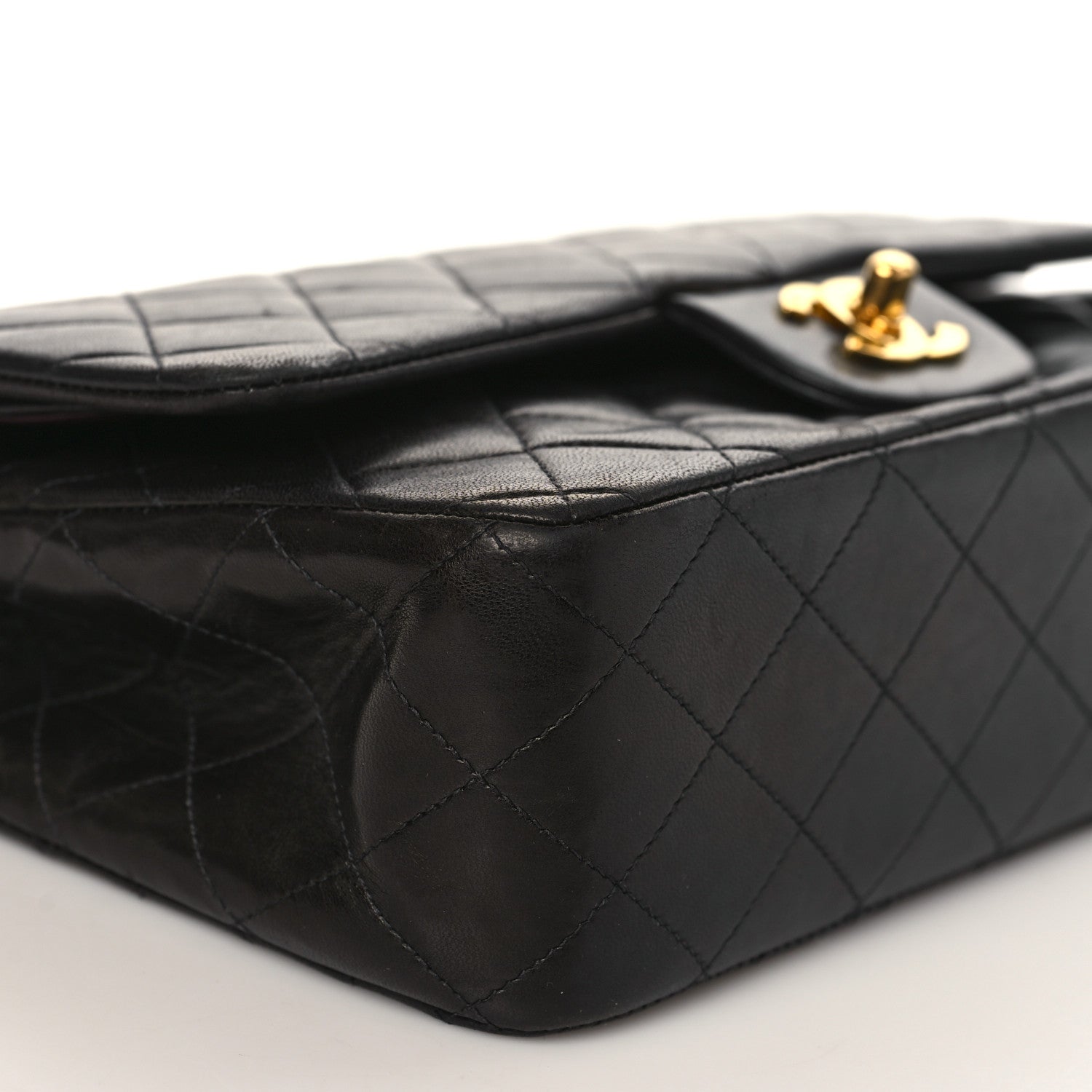 Chanel Lambskin Quilted Medium Double Flap Black 8 of 9