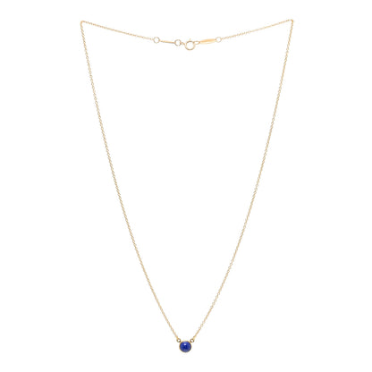 Tiffany 18K Yellow Gold Lapis Lazuli Elsa Peretti Color By The Yard Pendant Necklace 2 of 3