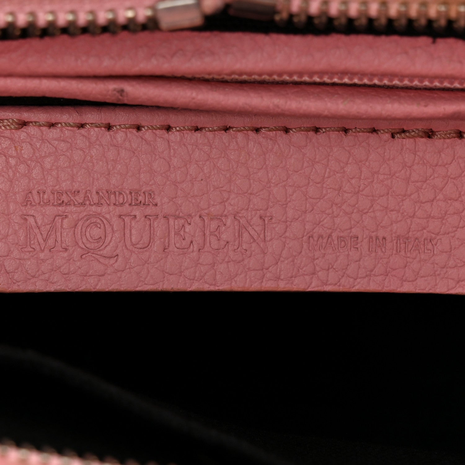 Alexander McQueen Pebbled Calfskin Mini Skull Padlock Zip Around Tote Petal 6 of 14