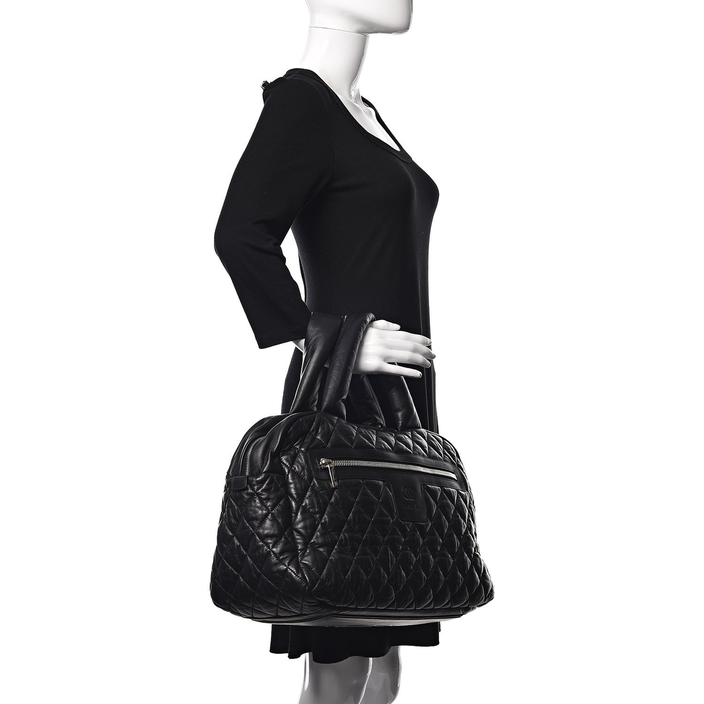 Lambskin Coco Cocoon Bowler Black