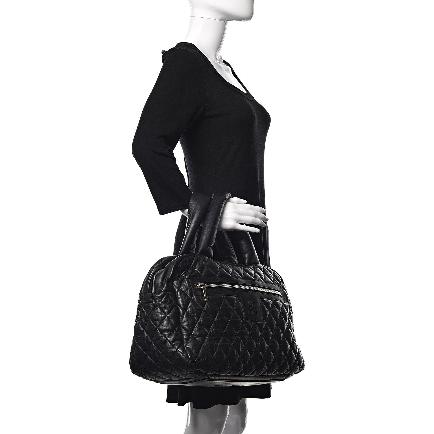 Chanel Lambskin Coco Cocoon Bowler Black 2 of 9