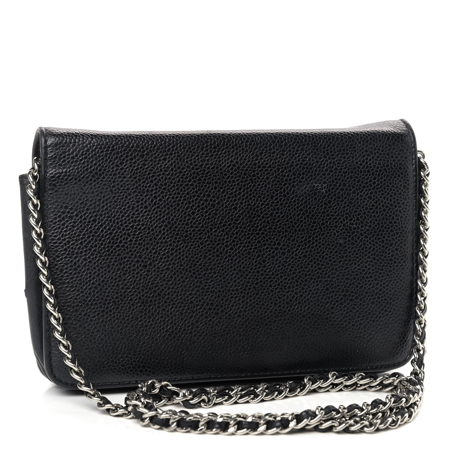 Chanel Caviar Timeless CC Wallet On Chain WOC Black 3 of 14