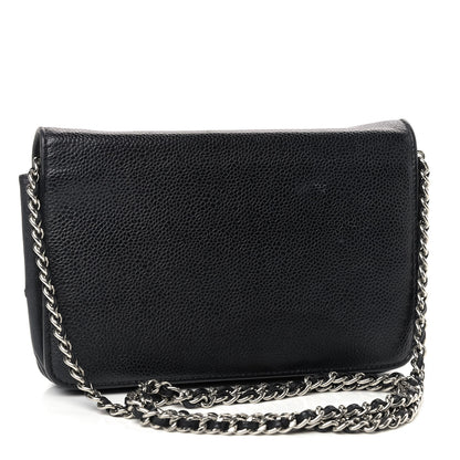 Chanel Caviar Timeless CC Wallet On Chain WOC Black 3 of 14