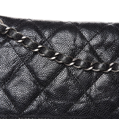 Chanel Crumpled Grained Calfskin Jumbo CC Crave Flap Black 12 of 15