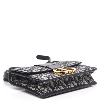 Christian Dior Oblique 30 Montaigne Flap Bag Blue 4 of 8