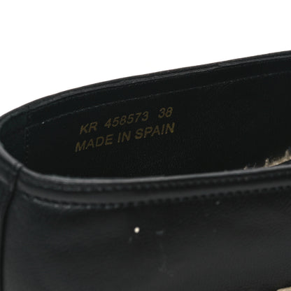 Saint Laurent Lambskin Monogram Espadrilles 38 Black 8 of 9