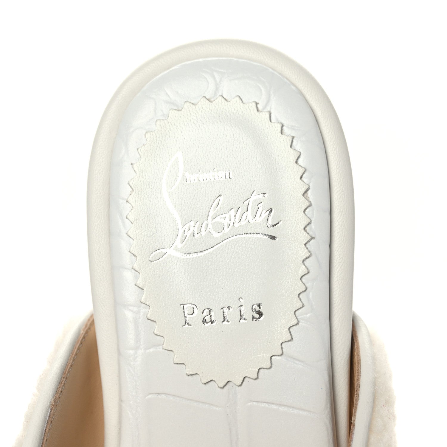 Christian Louboutin Navy Coolito Donna Slippers 39.5 White 7 of 7