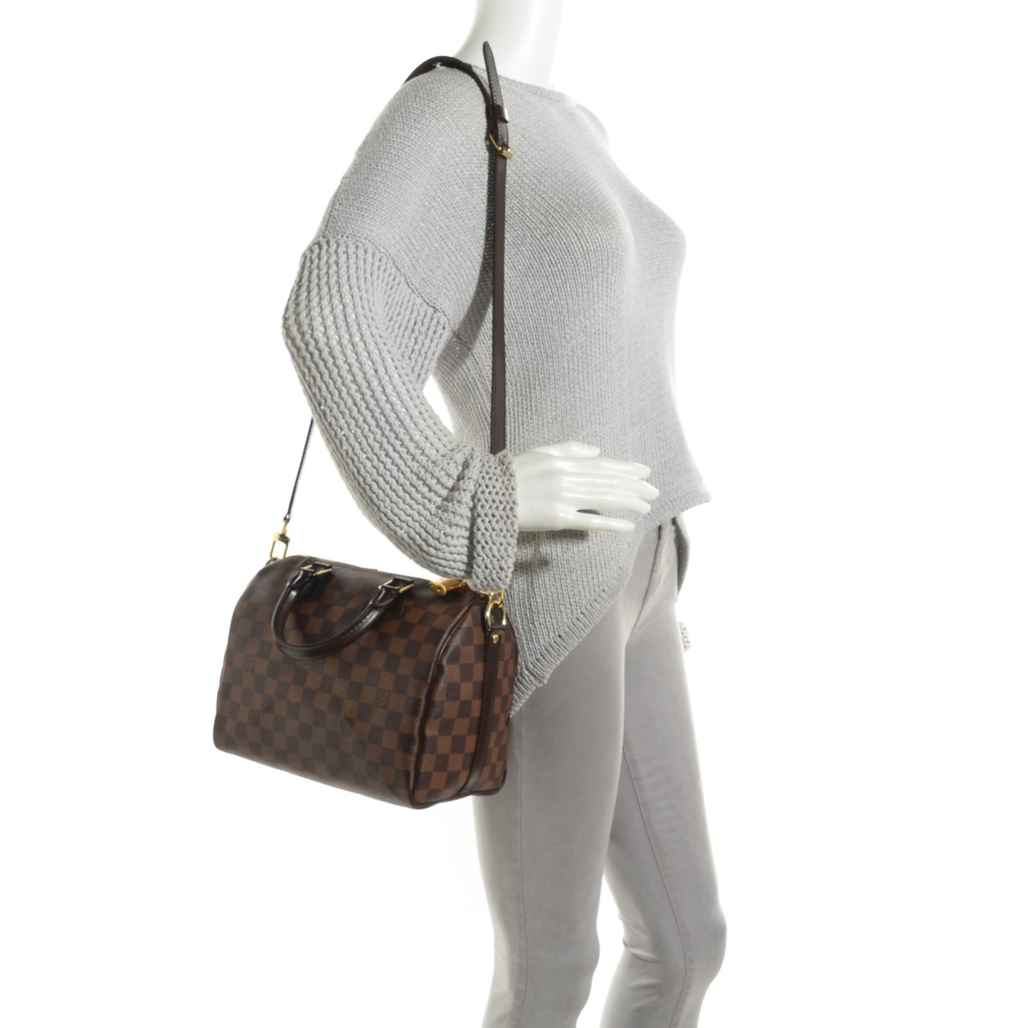 Damier Ebene Speedy Bandouliere 25