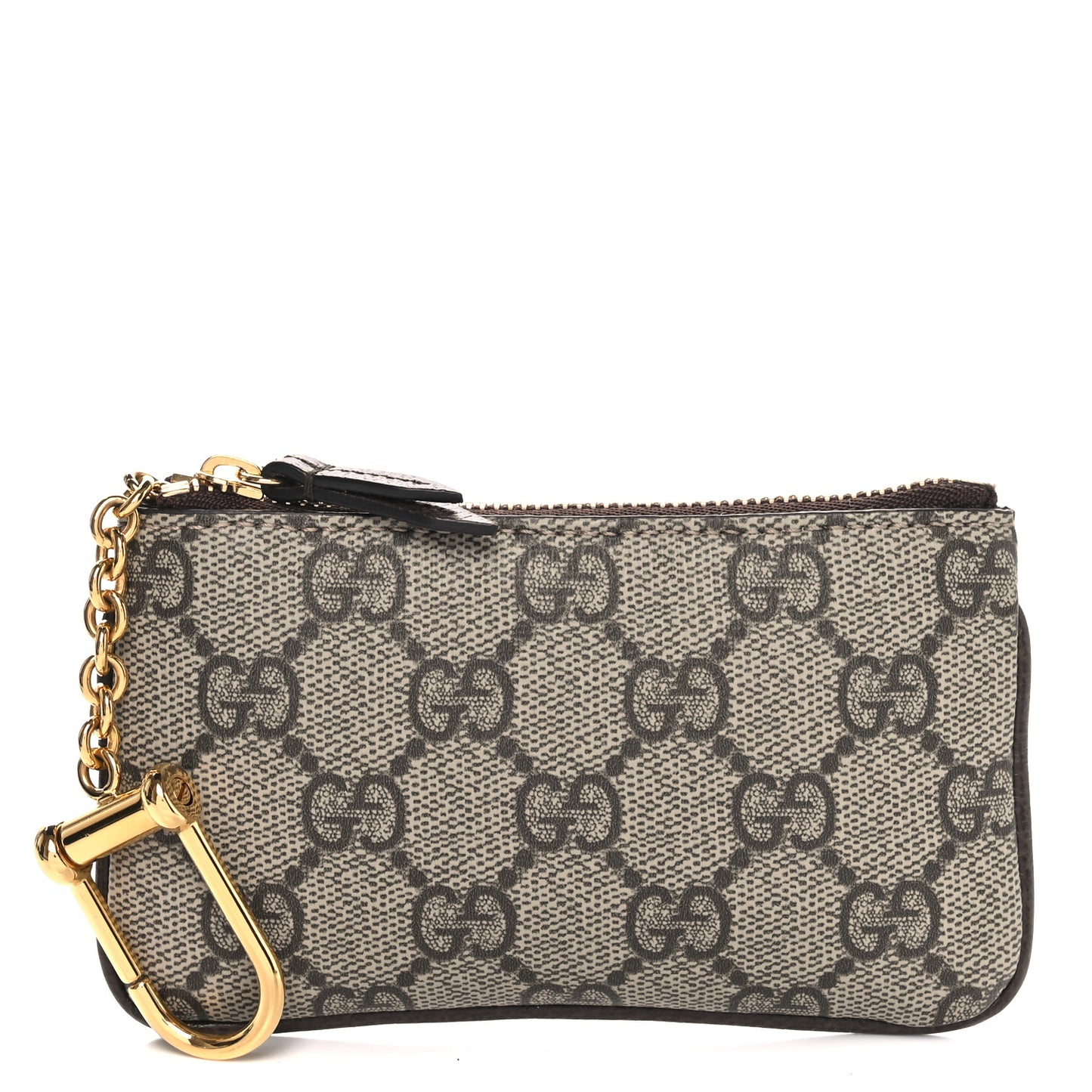 GG Supreme Monogram Selleria Key Case Brown