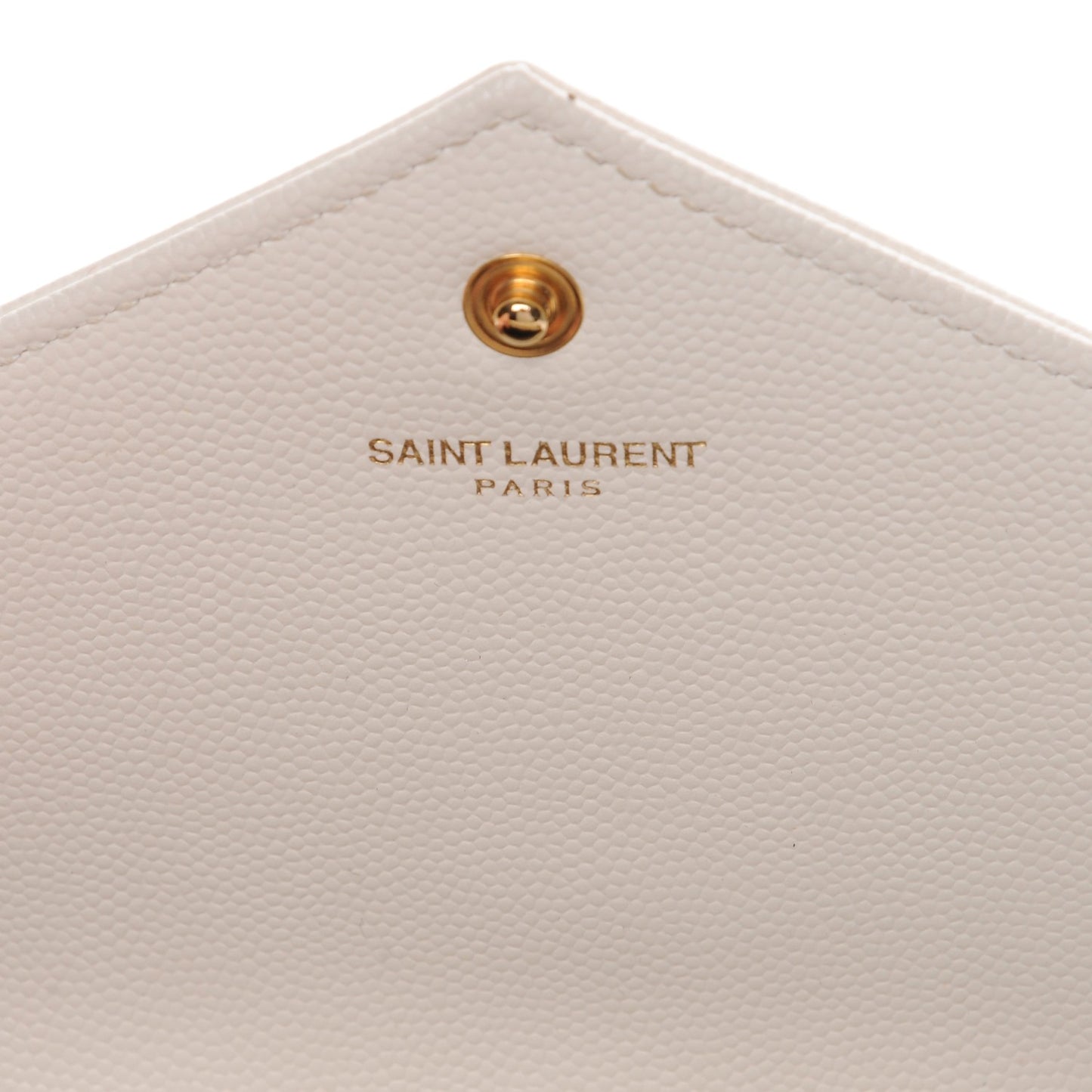 Grain De Poudre Matelasse Chevron Monogram Chain Wallet White
