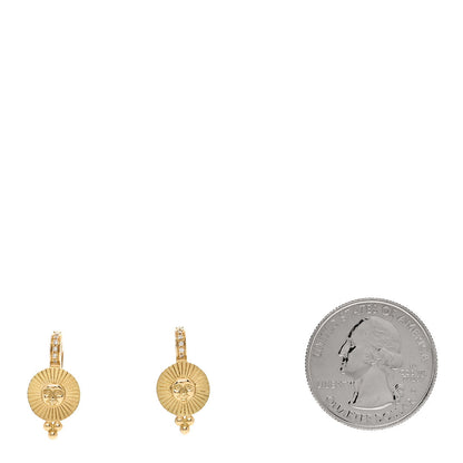 Temple St. Clair 18K Yellow Gold Diamond Sole Luna Drop Earrings 2 of 4