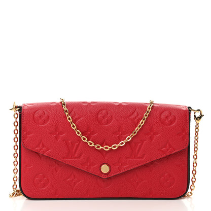 Louis Vuitton Empreinte Pochette Felicie Chain Wallet Scarlet 3 of 11
