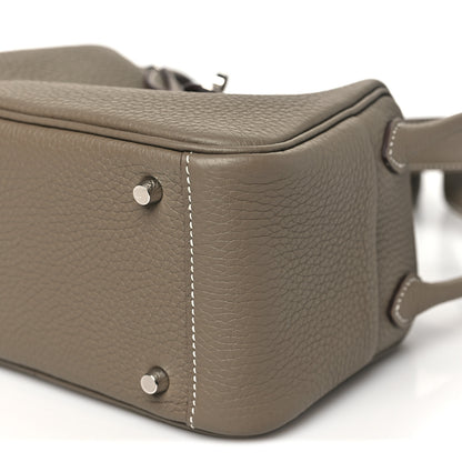 Hermes Taurillon Clemence Mini Lindy 20 Etoupe 10 of 10