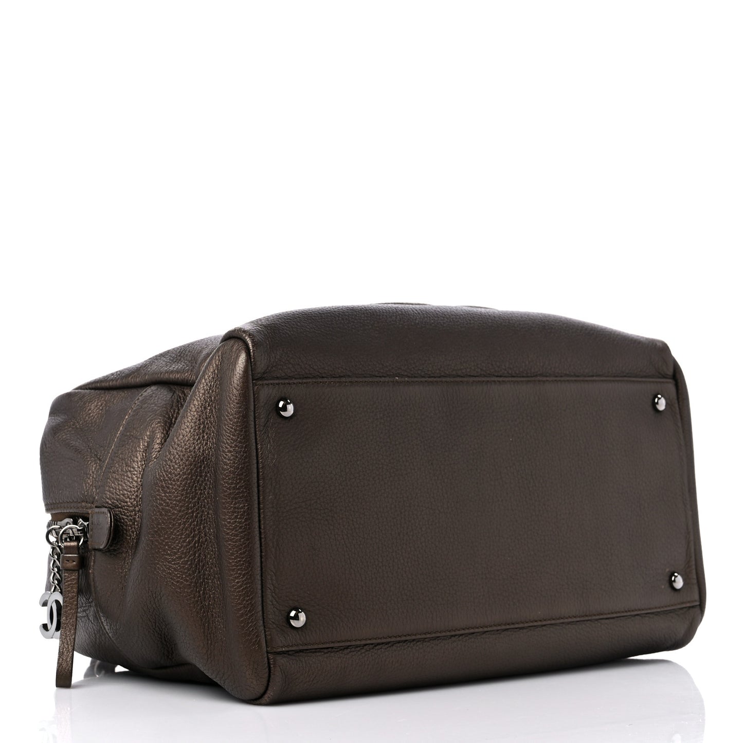Metallic Deerskin Large Luxe Ligne Bowler Bronze