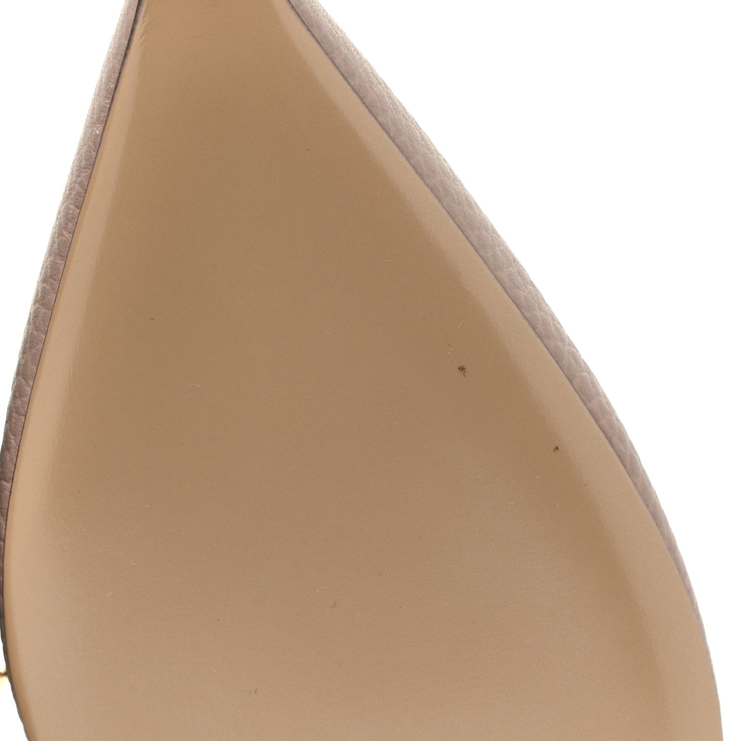Valentino Garavani Pebbled Calfskin Rockstud Ankle Strap 100mm Pumps 37.5 Poudre 7 of 11