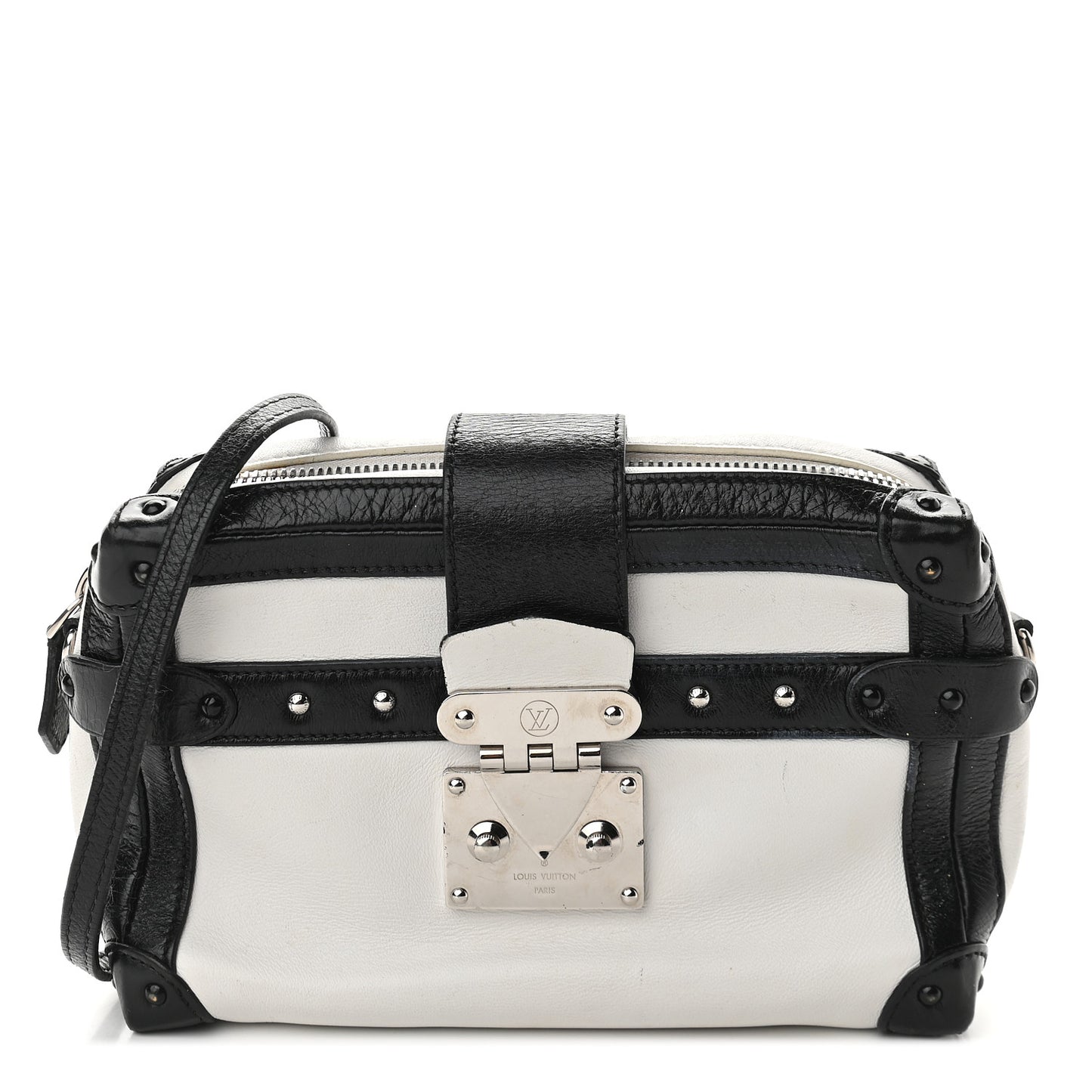 Calfskin Petite Malle Soft MM White