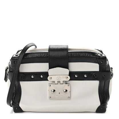 Louis Vuitton Calfskin Petite Malle Soft MM White 1 of 9