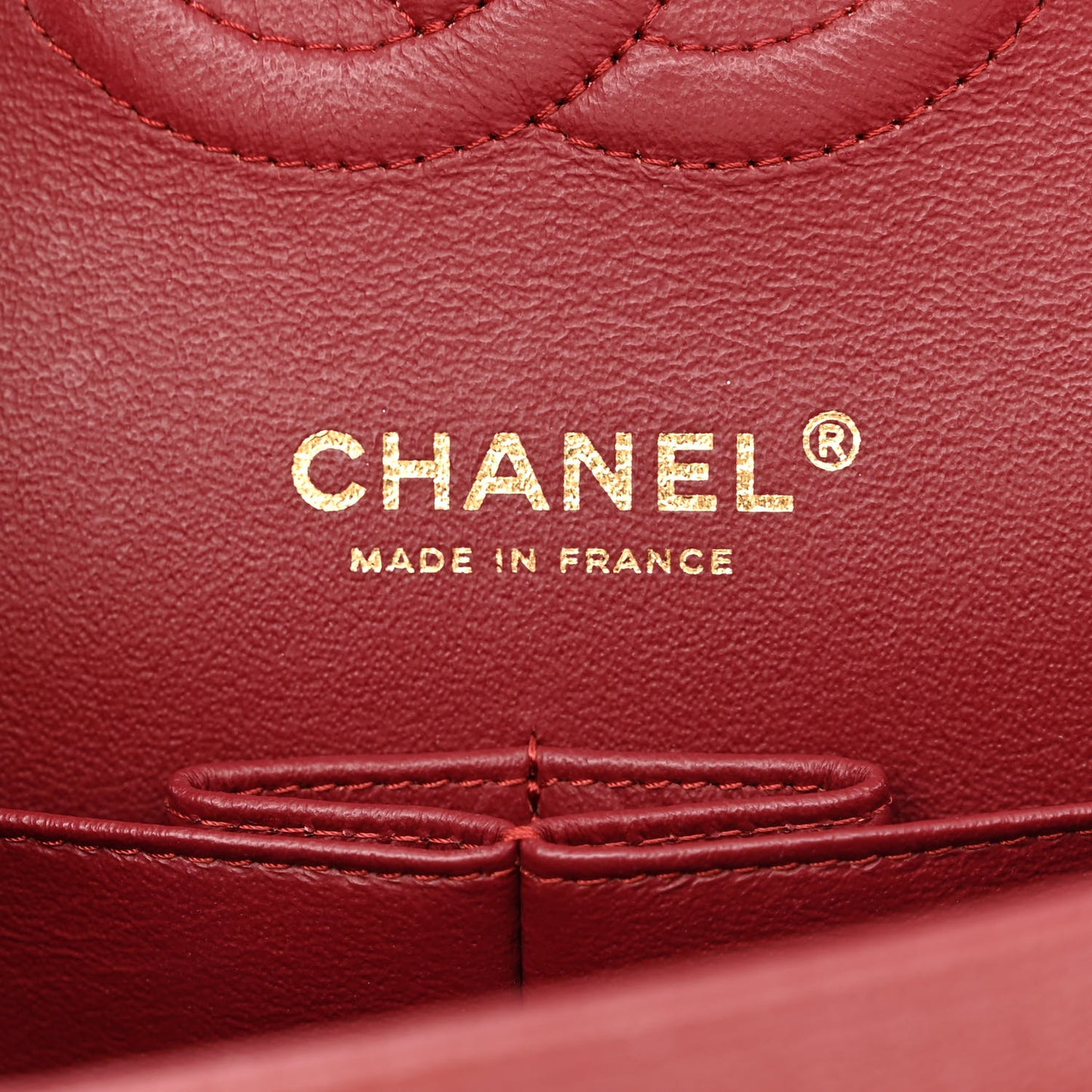 Iridescent Caviar Quilted Medium Double Flap Red