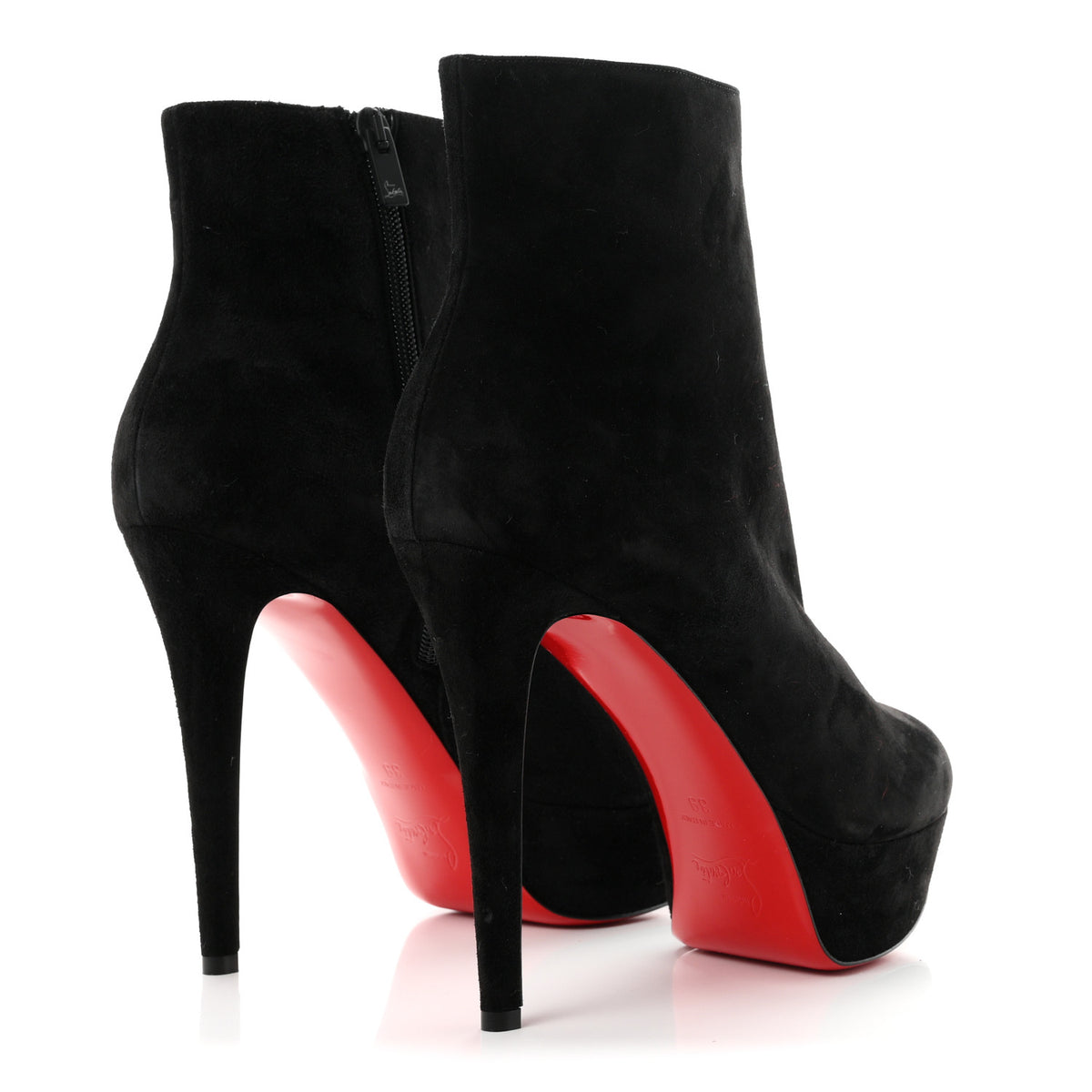 Veau Velours Bianca 120 Ankle Booties 39 Black