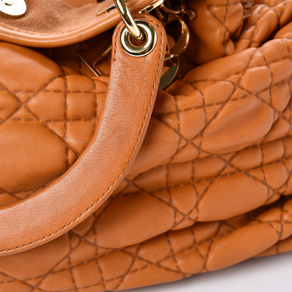 Christian Dior Lambskin Cannage Soft Lady Dior Shopping Tote Orange 13 of 20