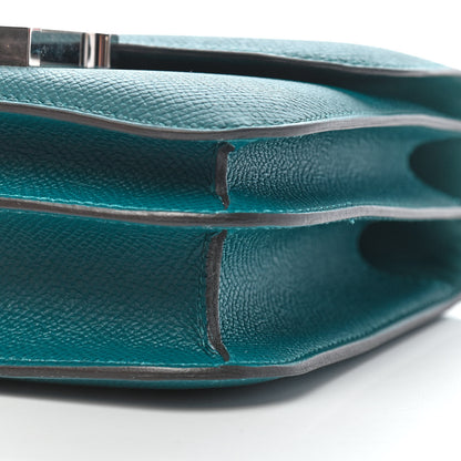 Hermes Epsom Enamel Constance 18 Vert Bosphore 9 of 9
