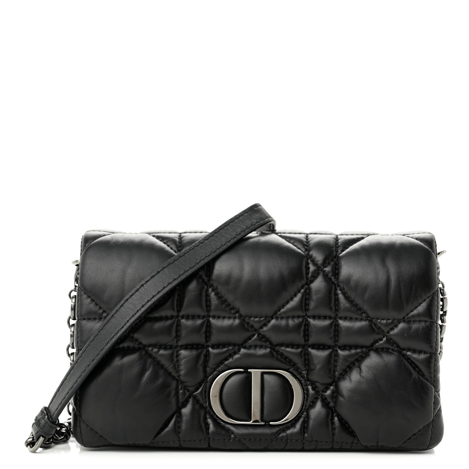 Christian Dior Calfskin Macrocannage Mini Caro Bag Black 1 of 9