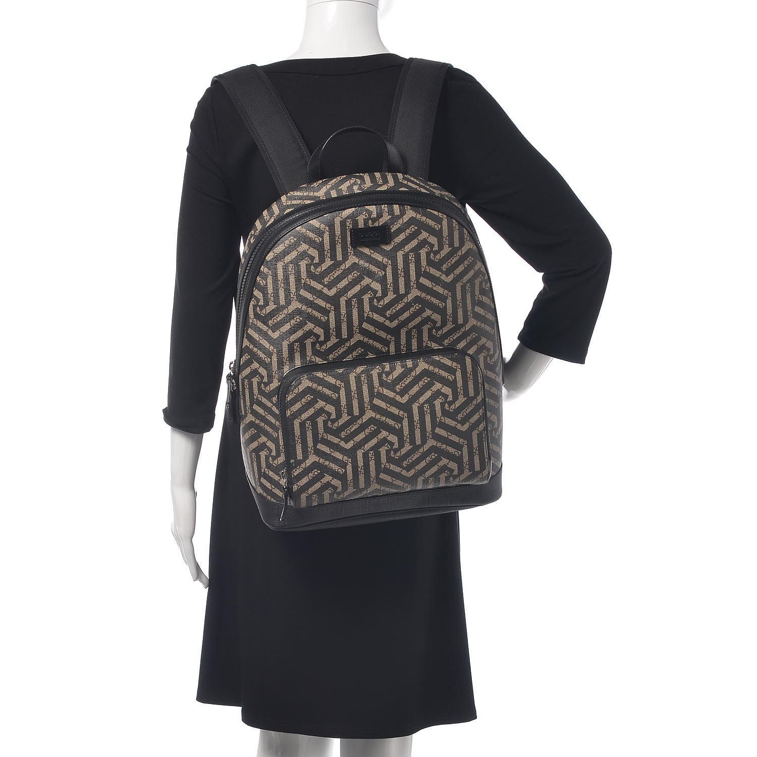 Gucci GG Supreme Monogram Caleido Medium Day Backpack Black 2 of 10