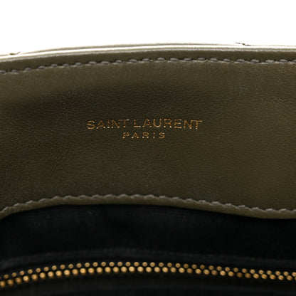 Saint Laurent Calfskin Y Quilted Monogram Medium Loulou Chain Satchel Military Olive 8 of 11