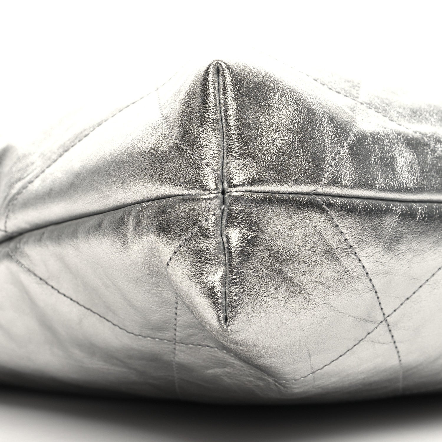 Chanel Metallic Calfskin Quilted Chanel 22 Silver 11 of 12