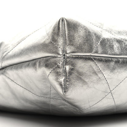 Chanel Metallic Calfskin Quilted Chanel 22 Silver 11 of 12