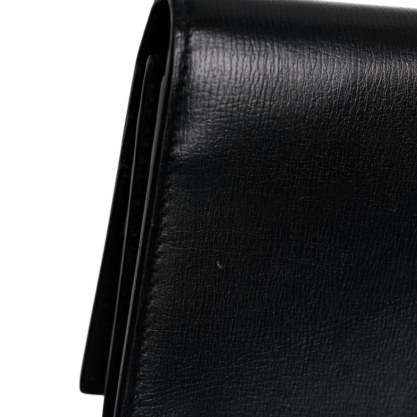 Calfskin Monogram Flap Wallet Black