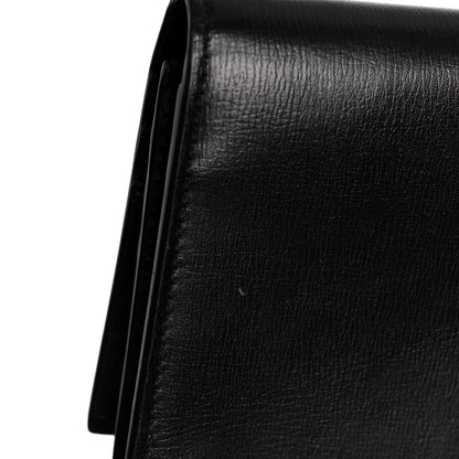 Saint Laurent Calfskin Monogram Flap Wallet Black 12 of 12